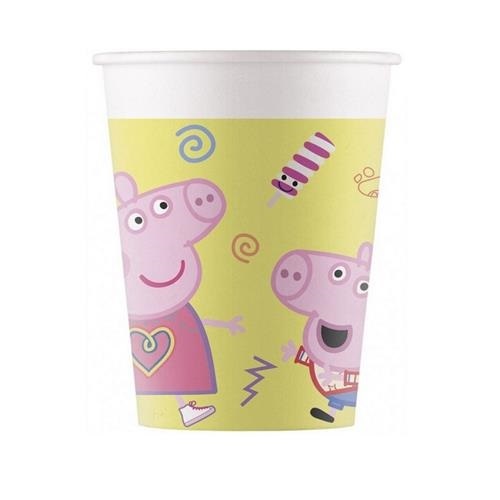 Kelímek prasátko Peppa 8 ks - žlutý