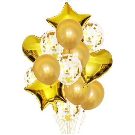 Balonkový buket Gold