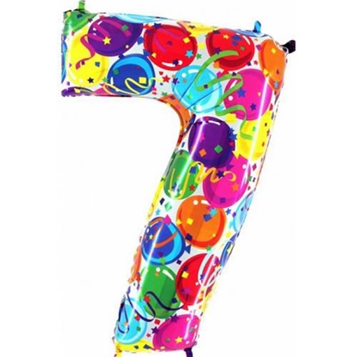 Balonek barevný číslo 7 (102 cm)