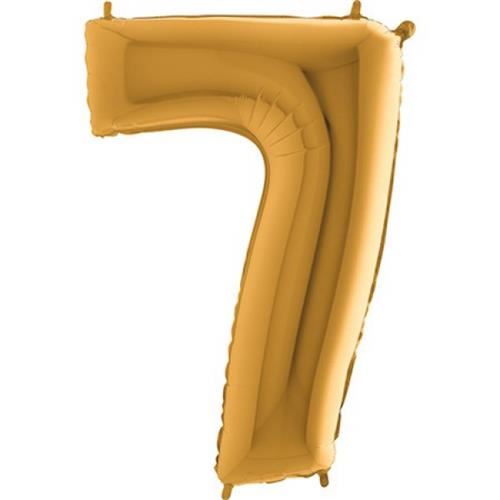 Foliový balonek číslice 7 - zlatá (102 cm)