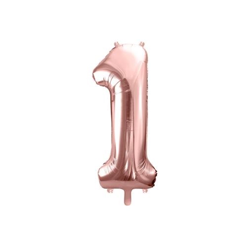 Foliový balonek číslo Rosegold 1 (86 cm)