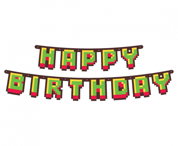 Girlanda Happy Birthday Game On 160 cm