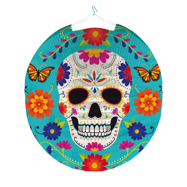 Lampion Day of the dead kulatý