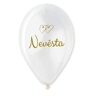 Balonek latexový potisk Nevěsta 30 cm